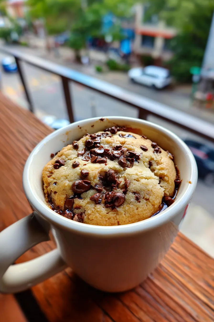 chocolate chip cookie mug cake