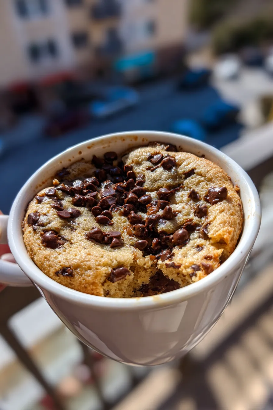 Chocolate Chip Cookie Mug Cake Easy Recipe in Minutes