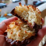 chocolate dipped coconut macaroons