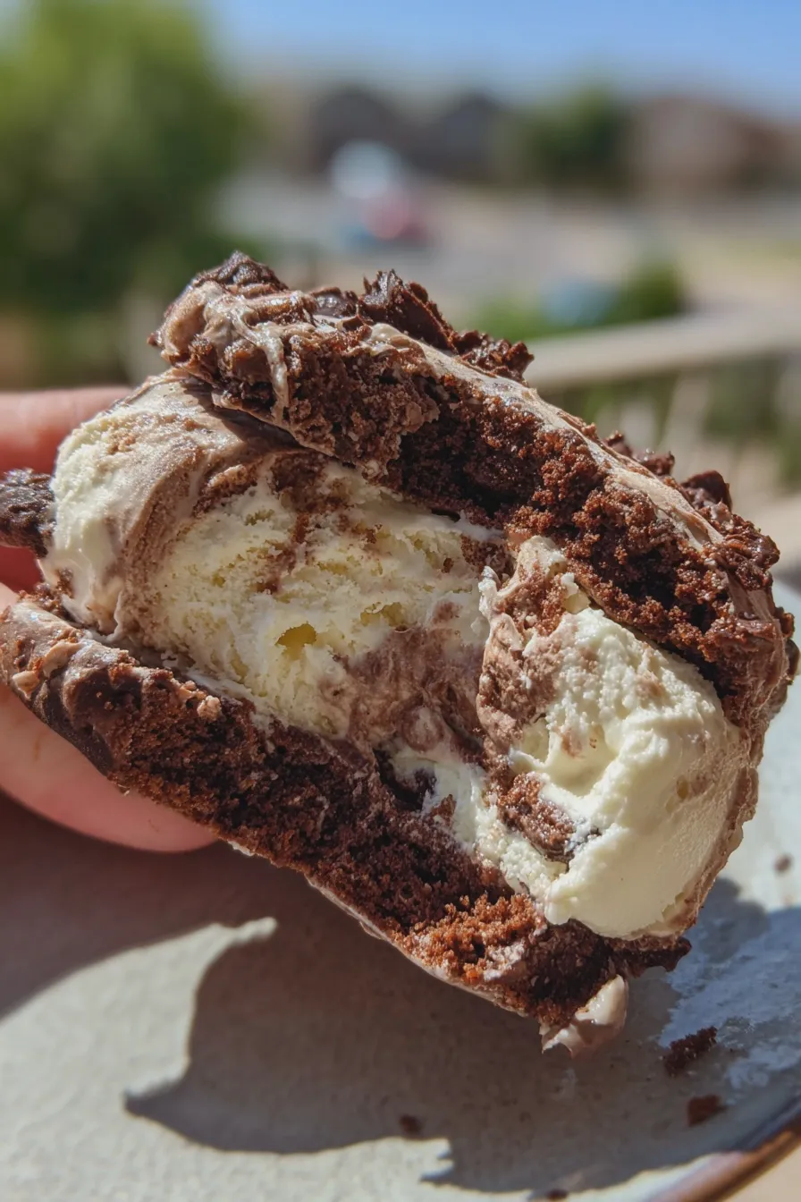 homemade chocolate ice cream sandwich