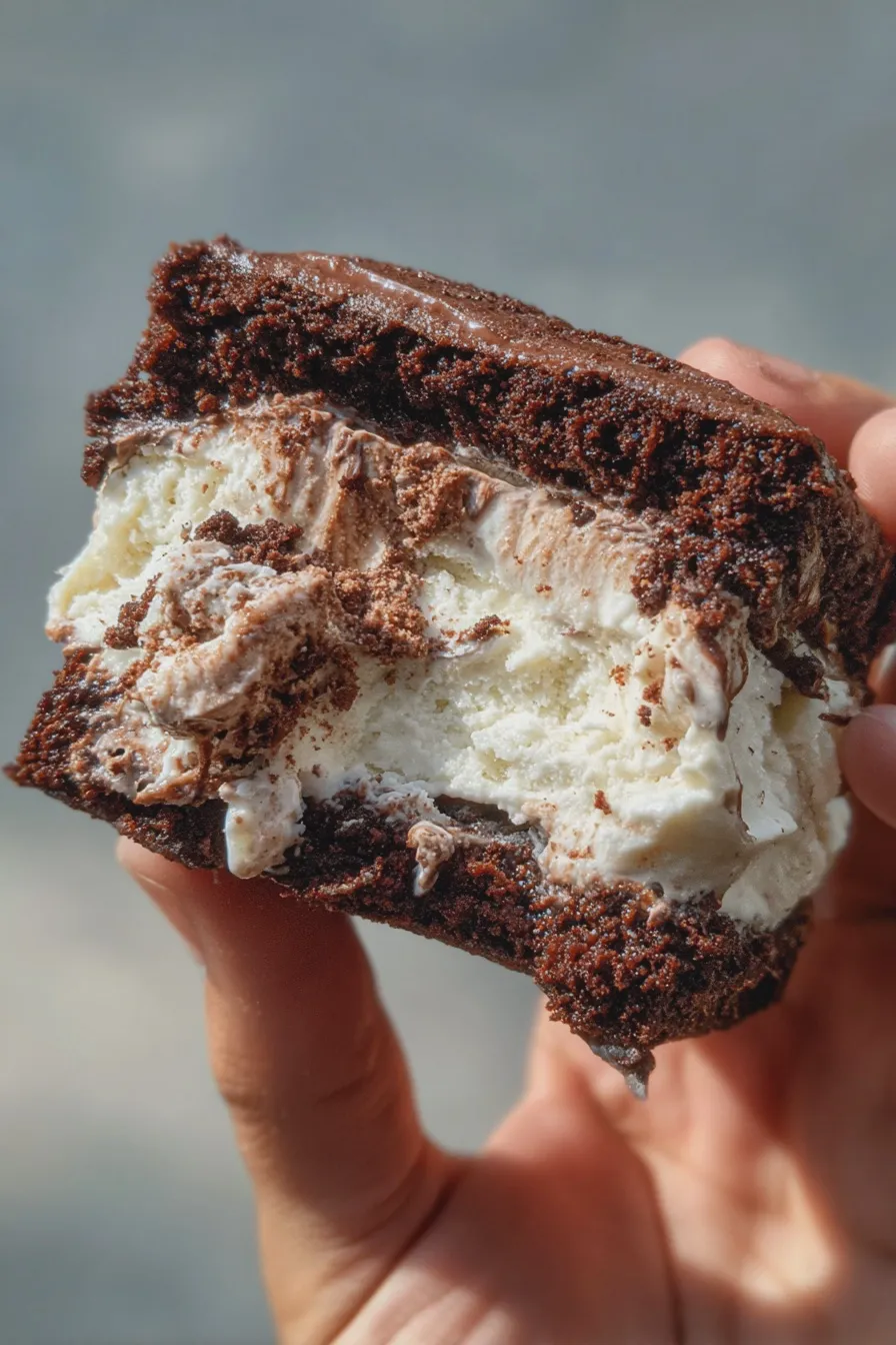 homemade chocolate ice cream sandwich
