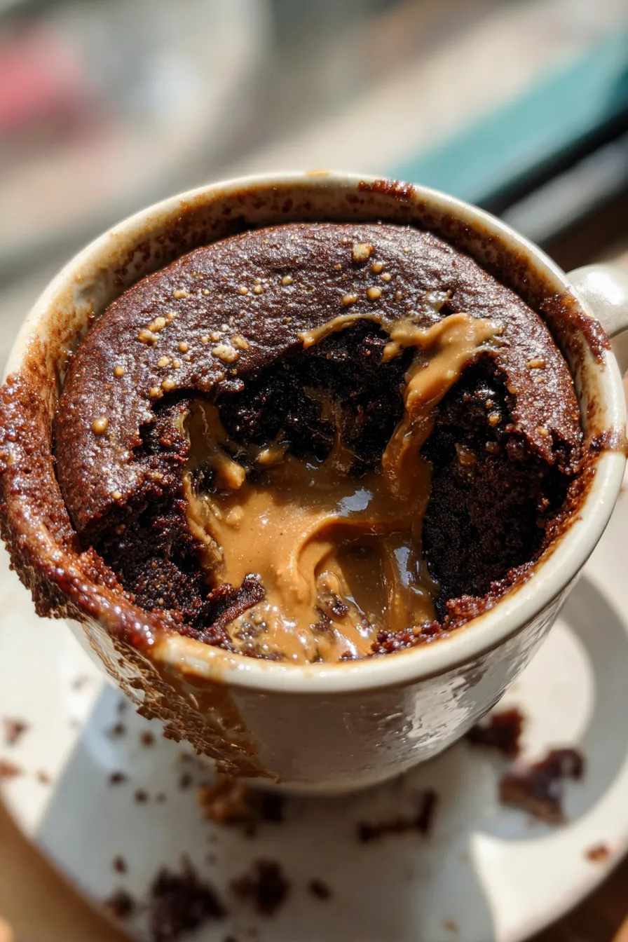 mug cake chocolate peanut butter