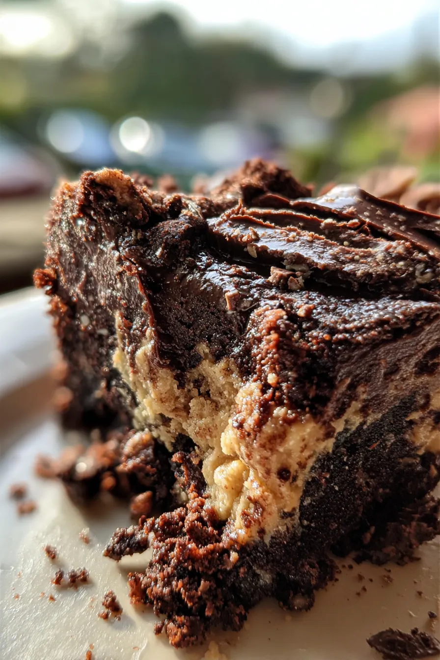 chocolate peanut butter poke cake