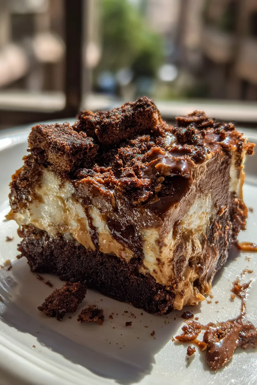 chocolate peanut butter poke cake