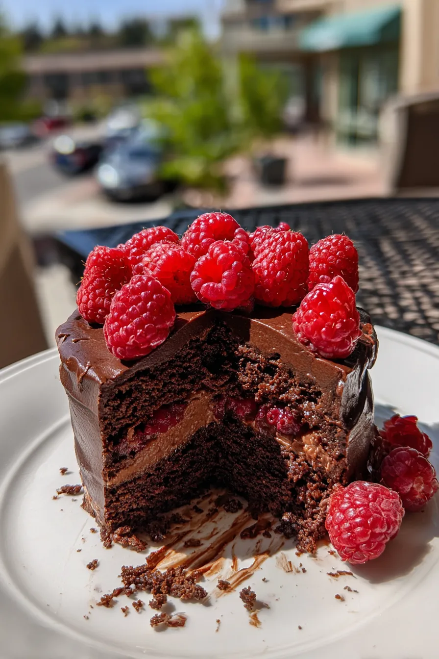 chocolate raspberry truffle cake