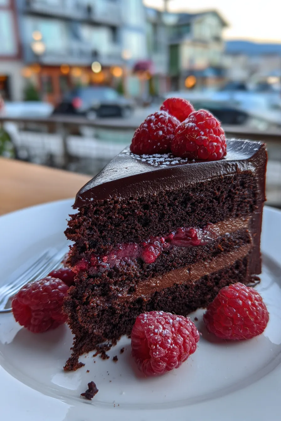 chocolate raspberry truffle cake
