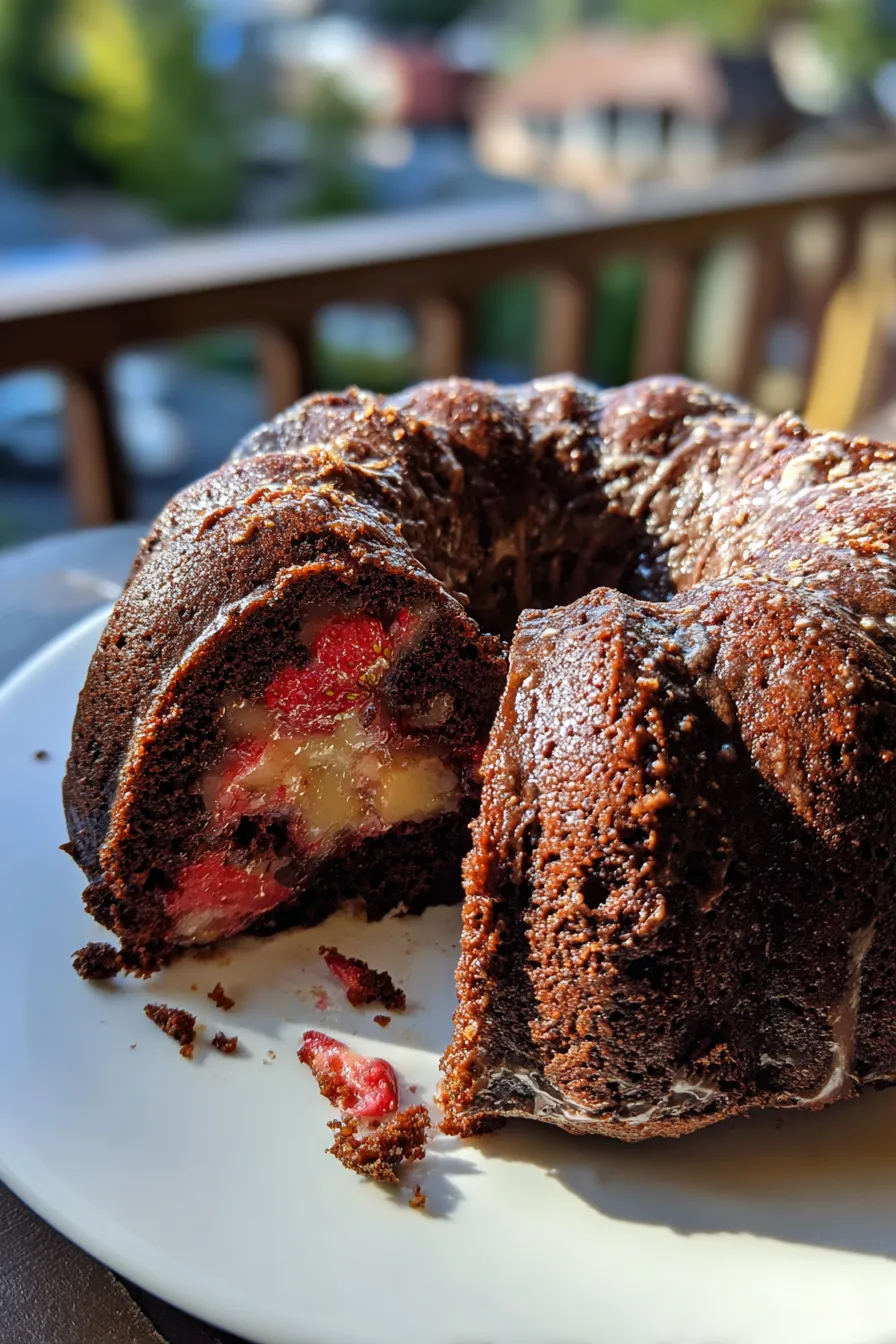 chocolate strawberry bundt cake