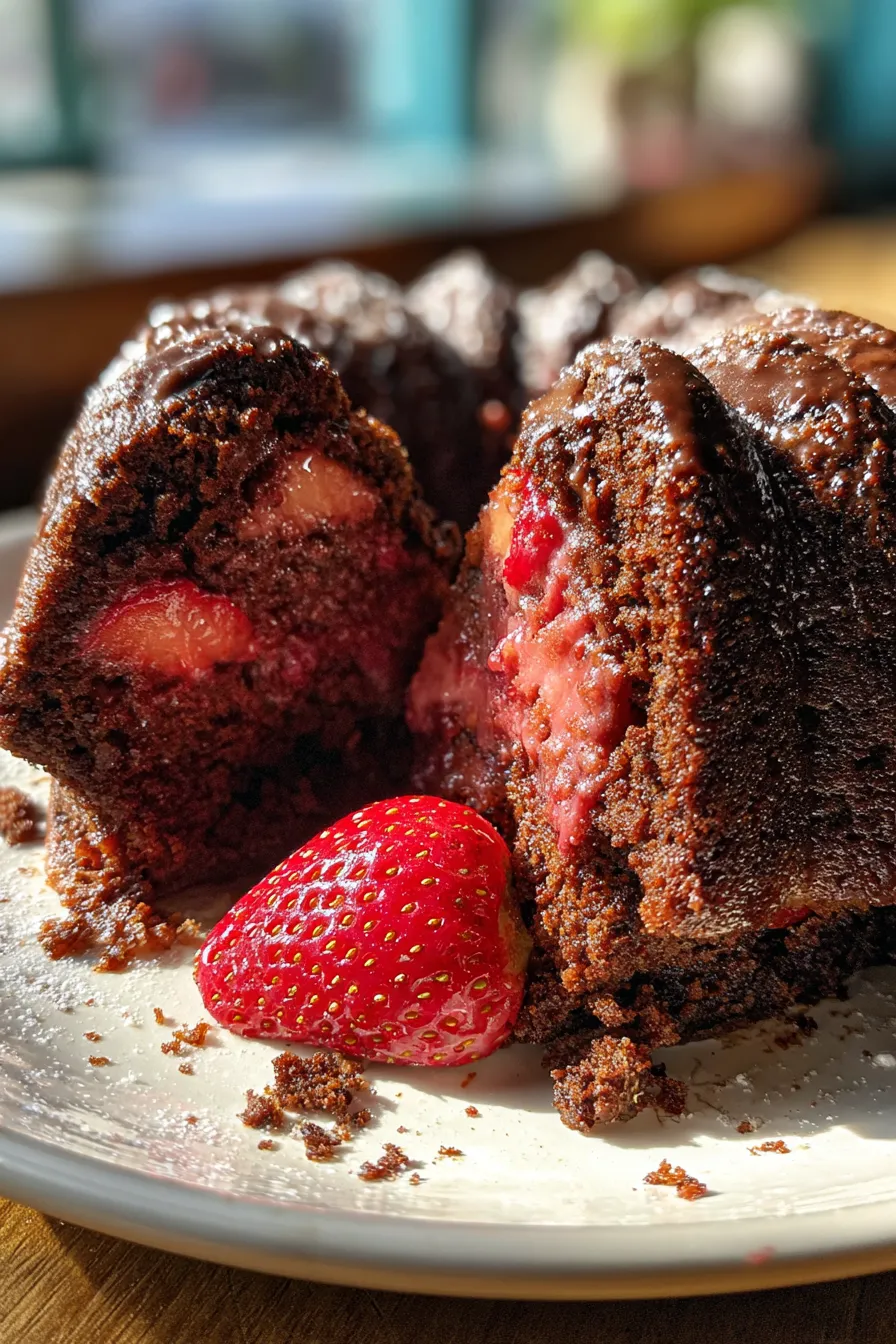 Chocolate Strawberry Bundt Cake Recipe Easy and Delicious