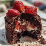 chocolate strawberry truffle cake
