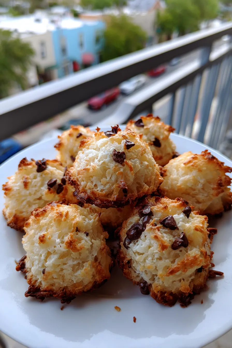 coconut chocolate chip macaroons