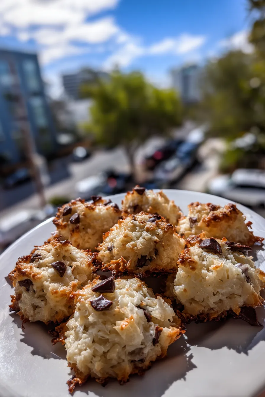coconut chocolate chip macaroons