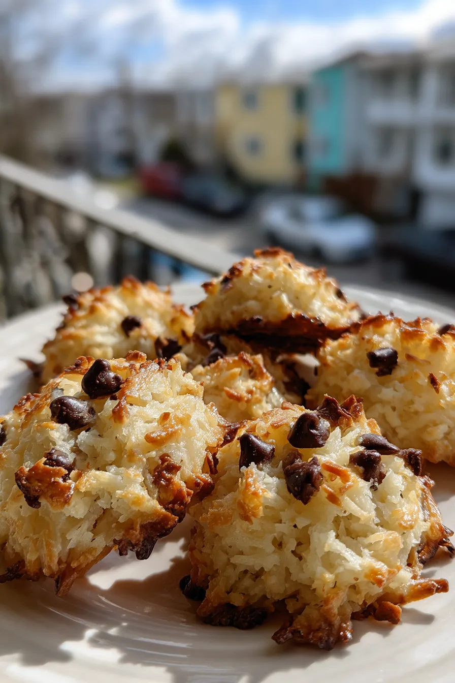 coconut chocolate chip macaroons