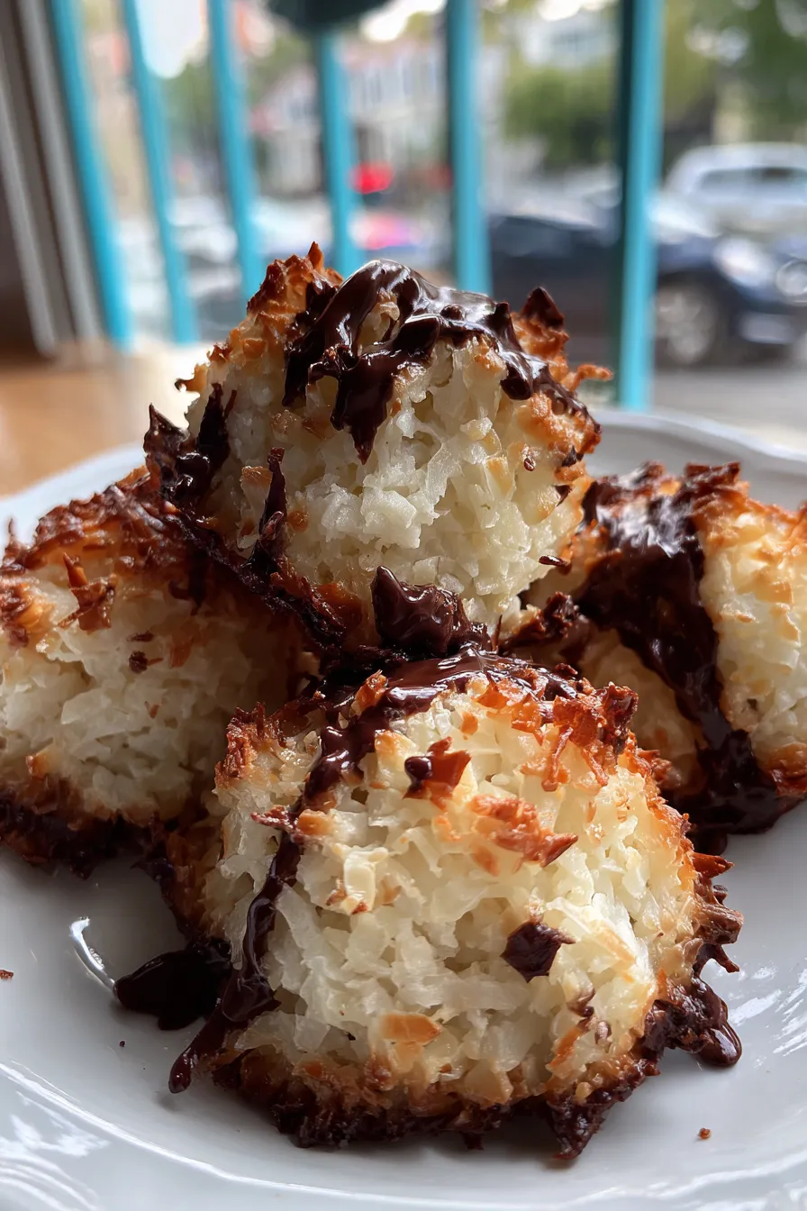 coconut chocolate macaroons