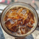 cold brew coffee with caramel