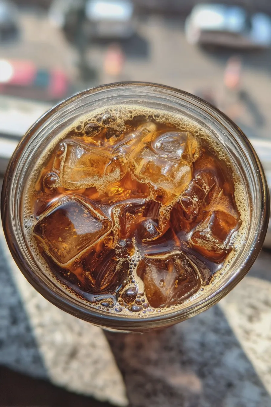 cold brew coffee with caramel