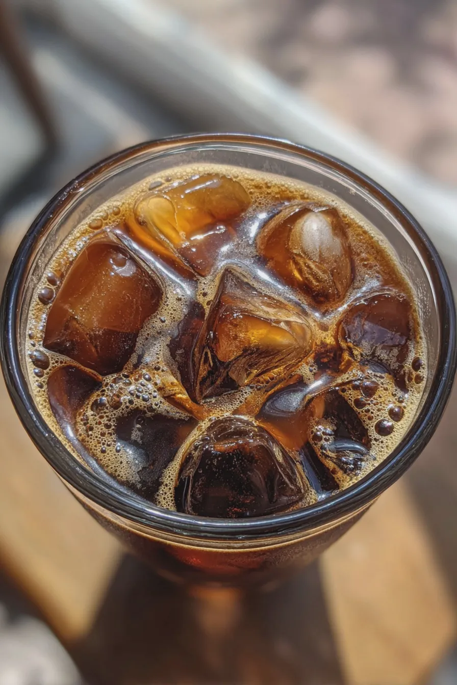 cold brew coffee with caramel