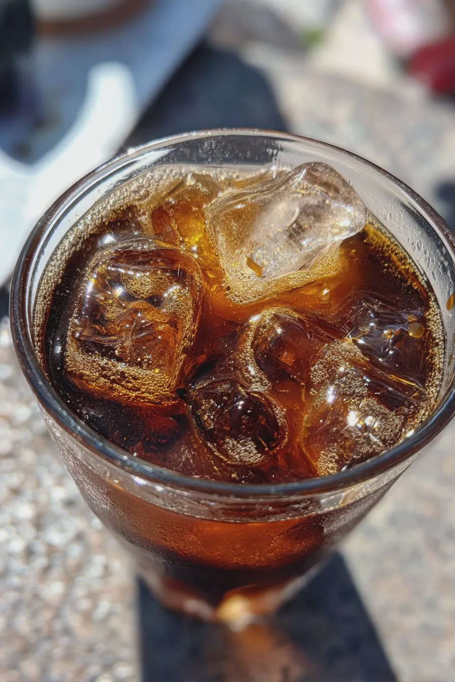 cold brew coffee with caramel