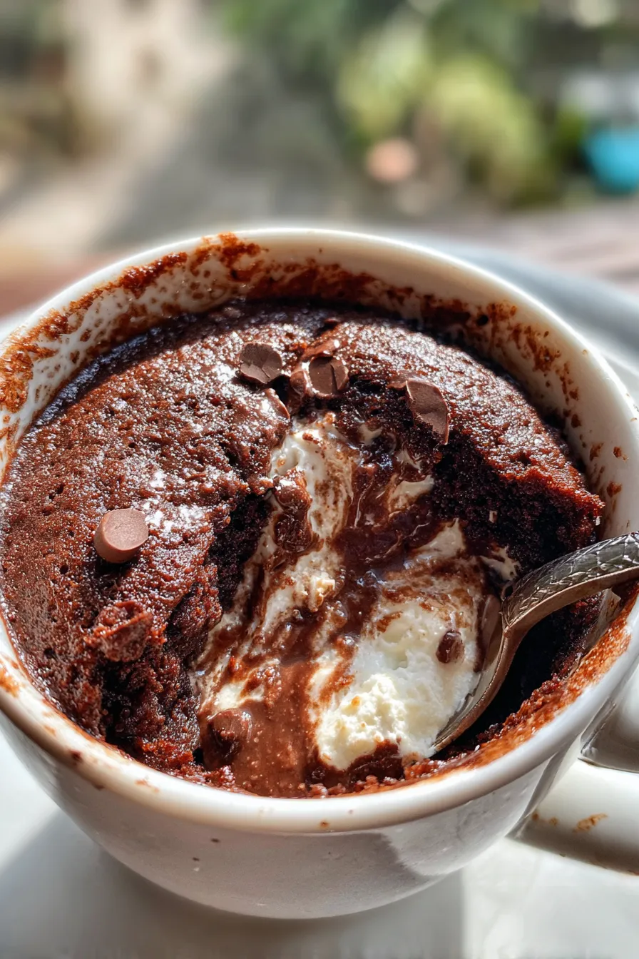 cottage cheese chocolate mug cake