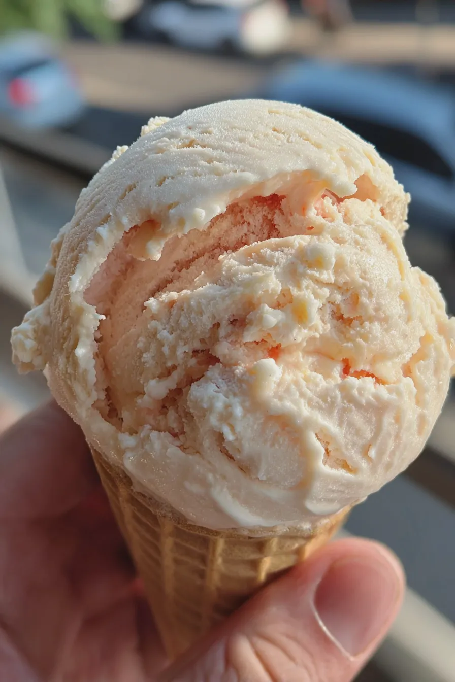 fresh peach ice cream
