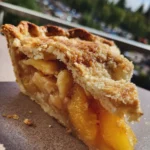 peach pie with fresh peaches