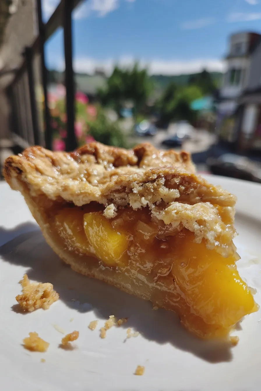 peach pie with fresh peaches
