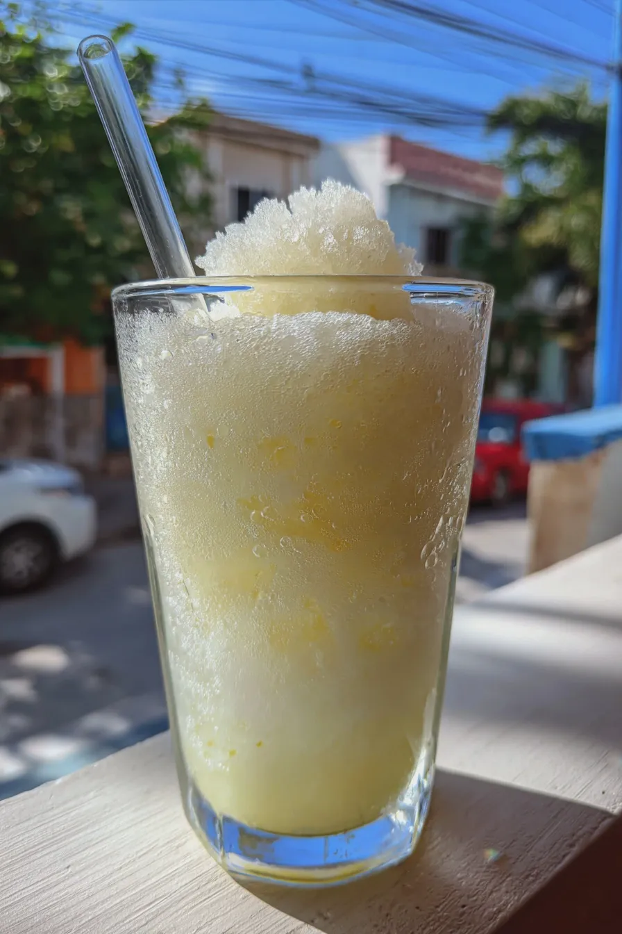 frozen lemonade slushie