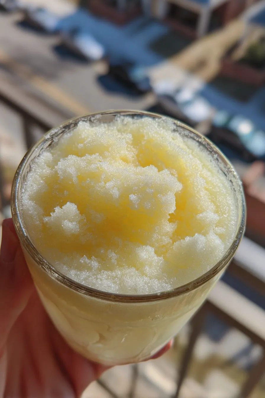 frozen lemonade slushie