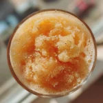 frozen peach bellini mocktail