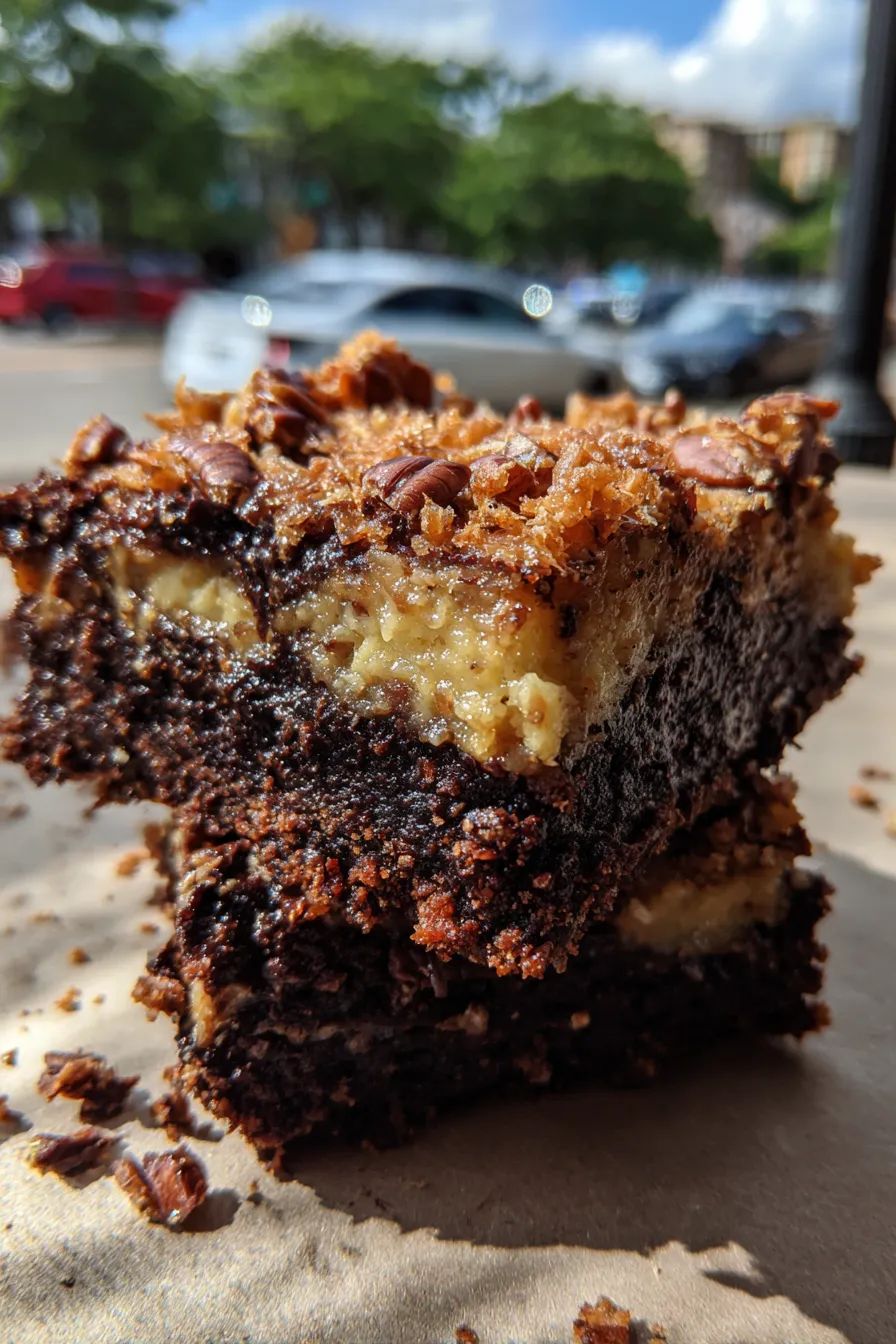 german chocolate cake bars