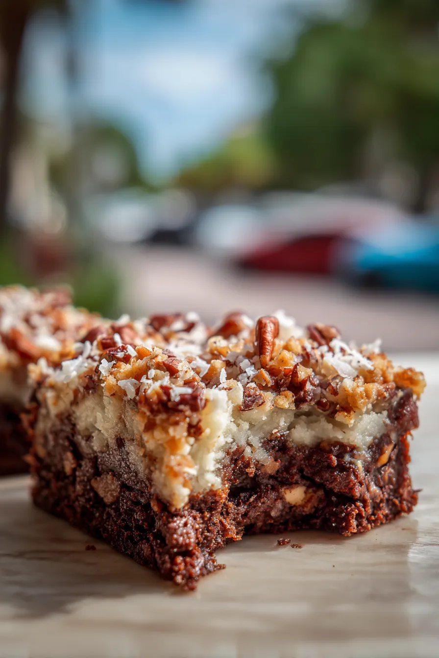 german chocolate cake bars