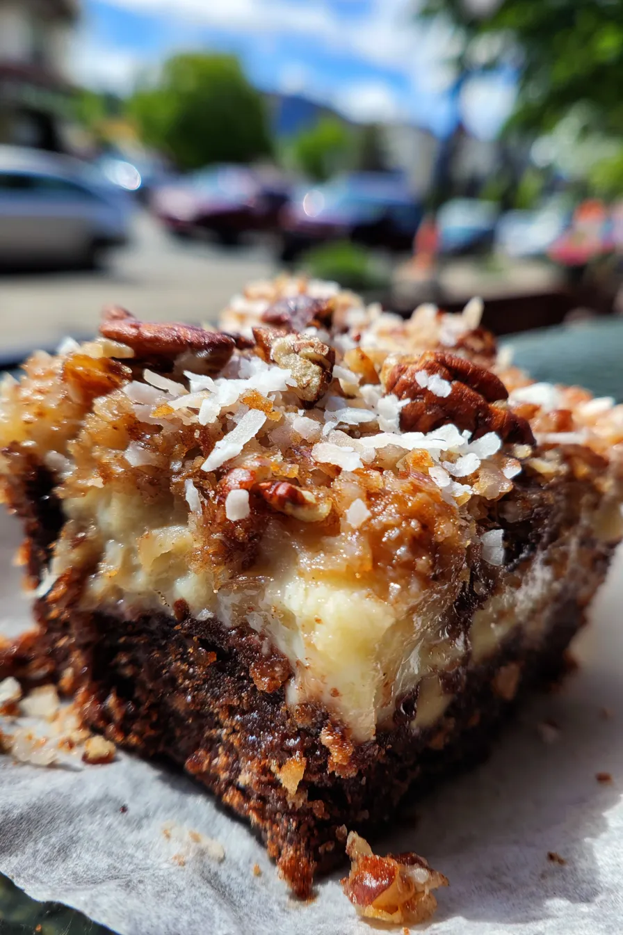 german chocolate cake bars