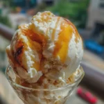 grilled peach sundae