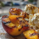 grilled peaches with ice cream