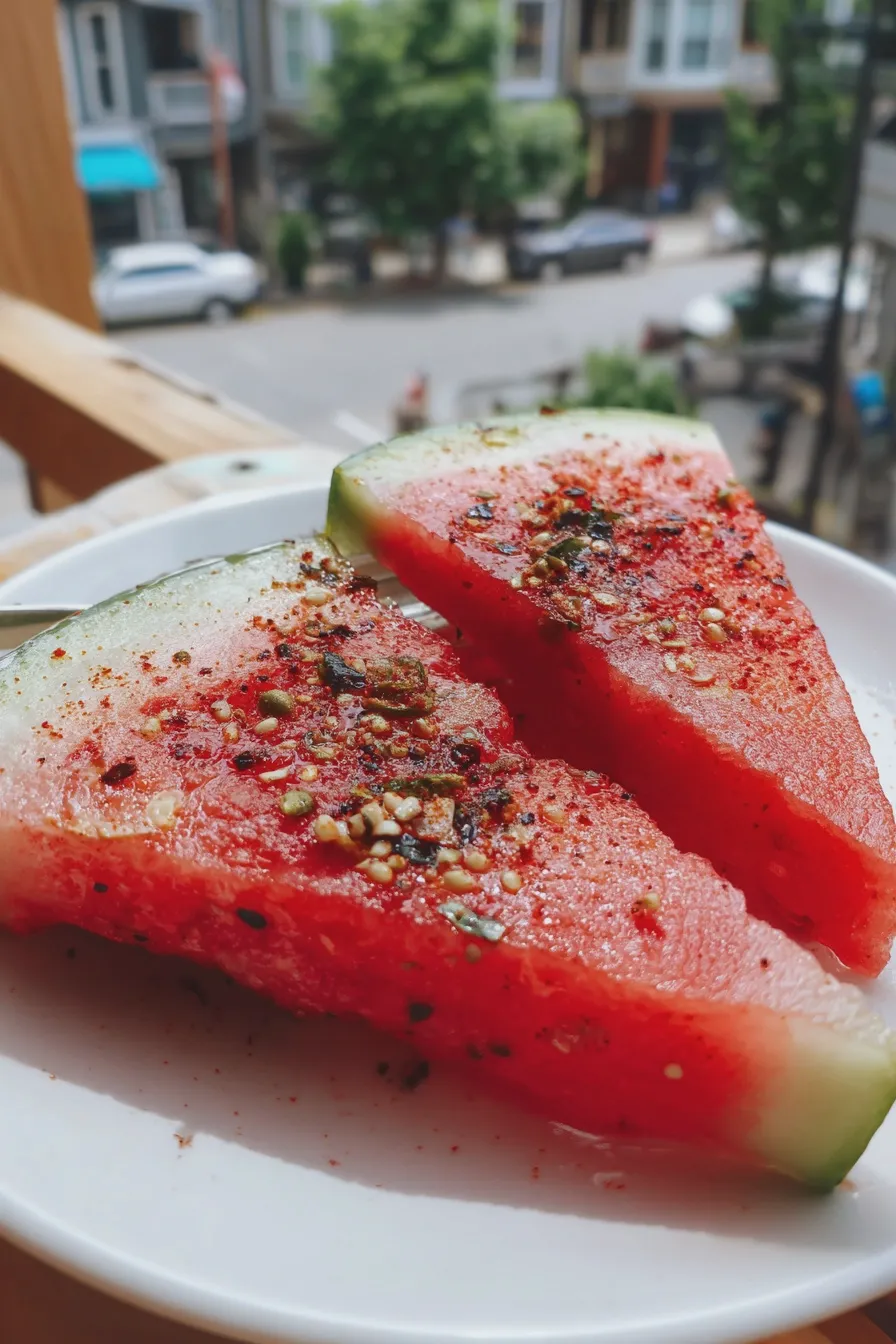 grilled watermelon with tajin