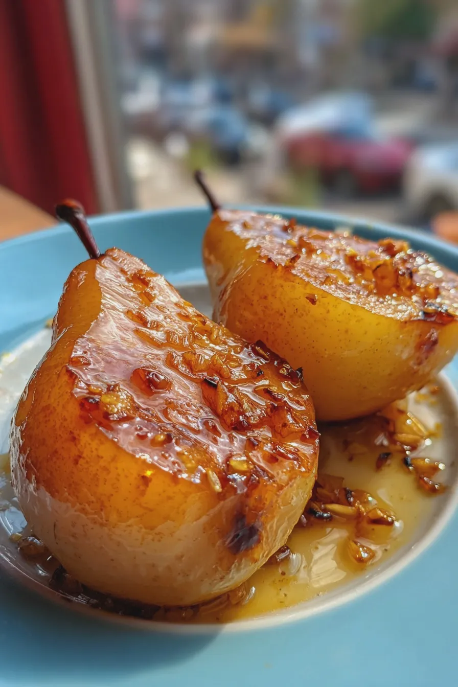 honey roasted pears Recipe 4 honey roasted pears