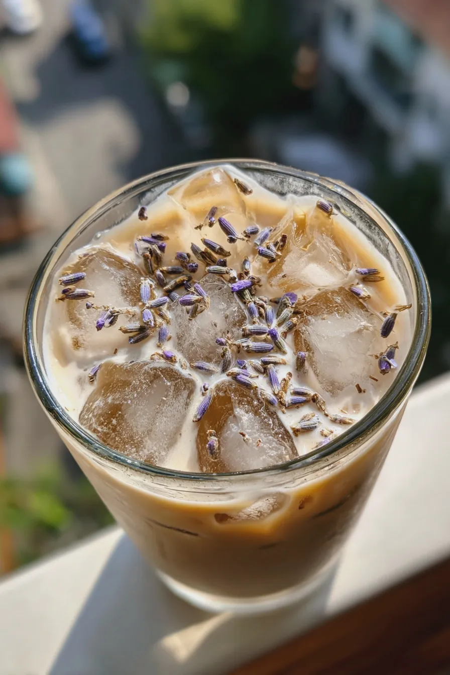 iced lavender latte