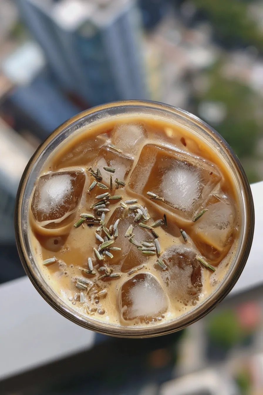 iced lavender latte