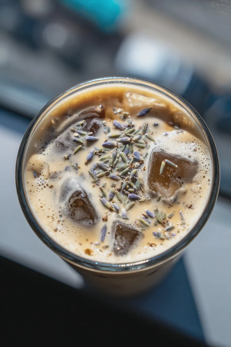iced lavender latte