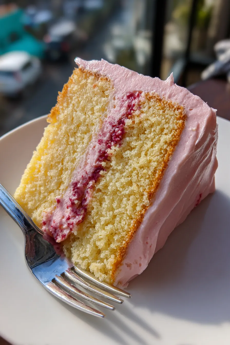 lemon cake raspberry buttercream