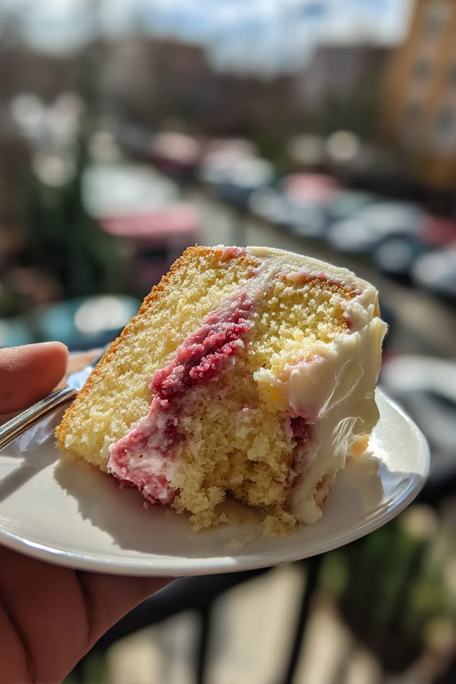 lemon cake raspberry buttercream