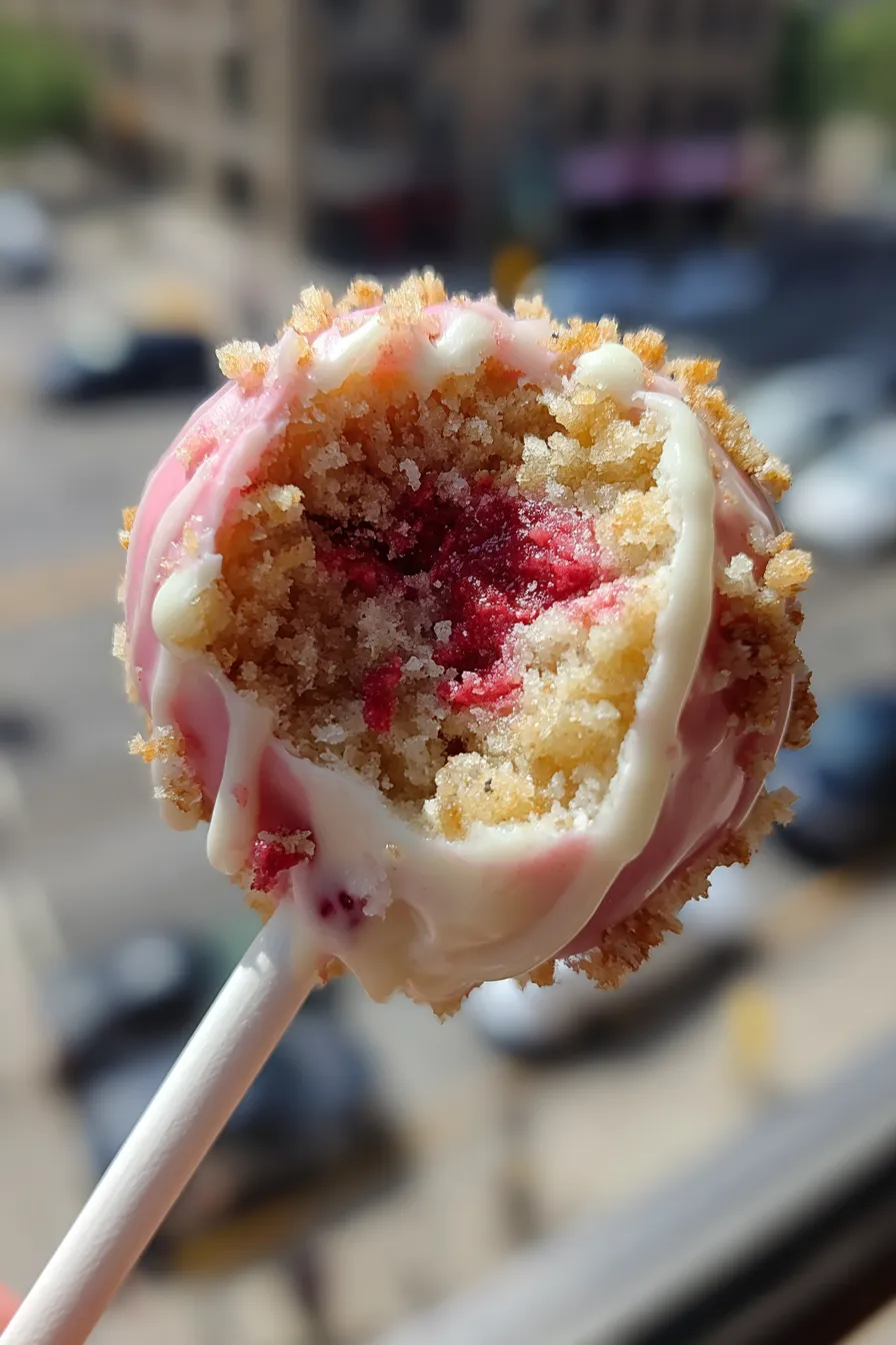lemon raspberry cake pops