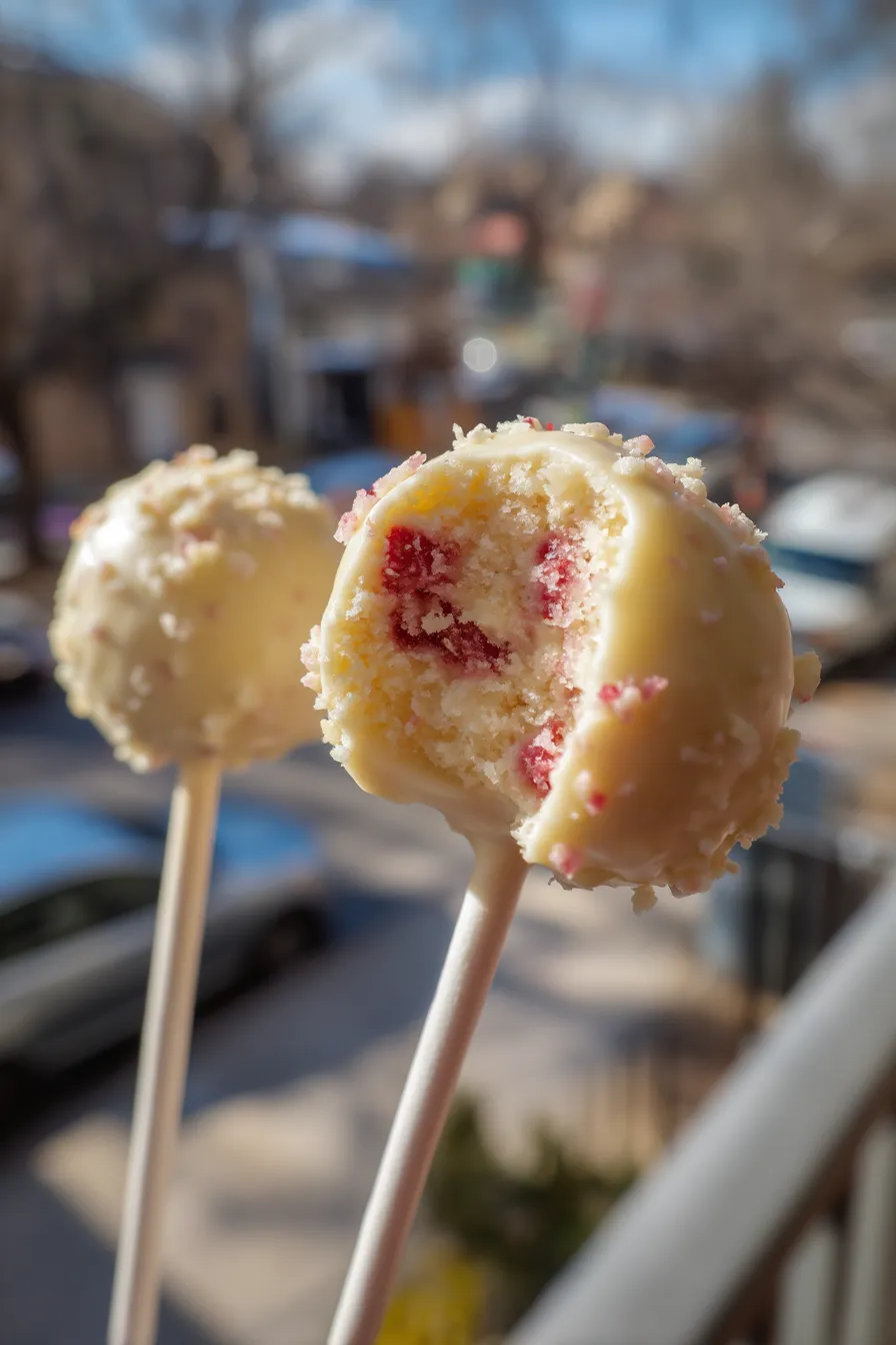 lemon raspberry cake pops