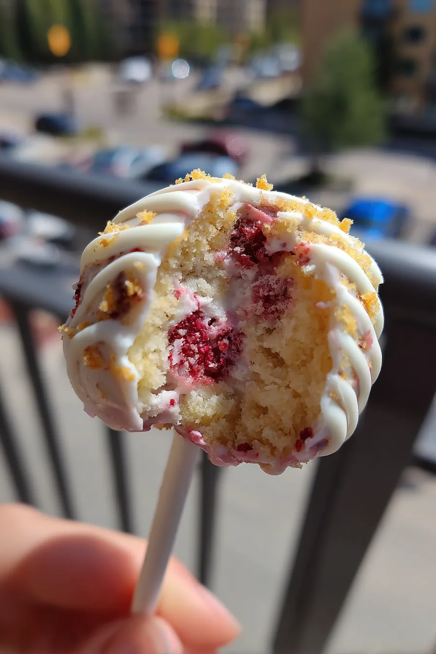 lemon raspberry cake pops