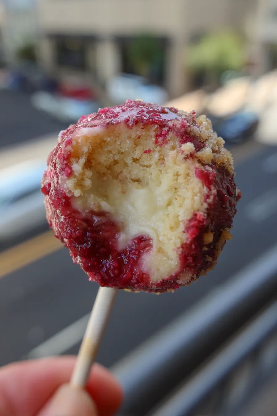 lemon raspberry cake pops