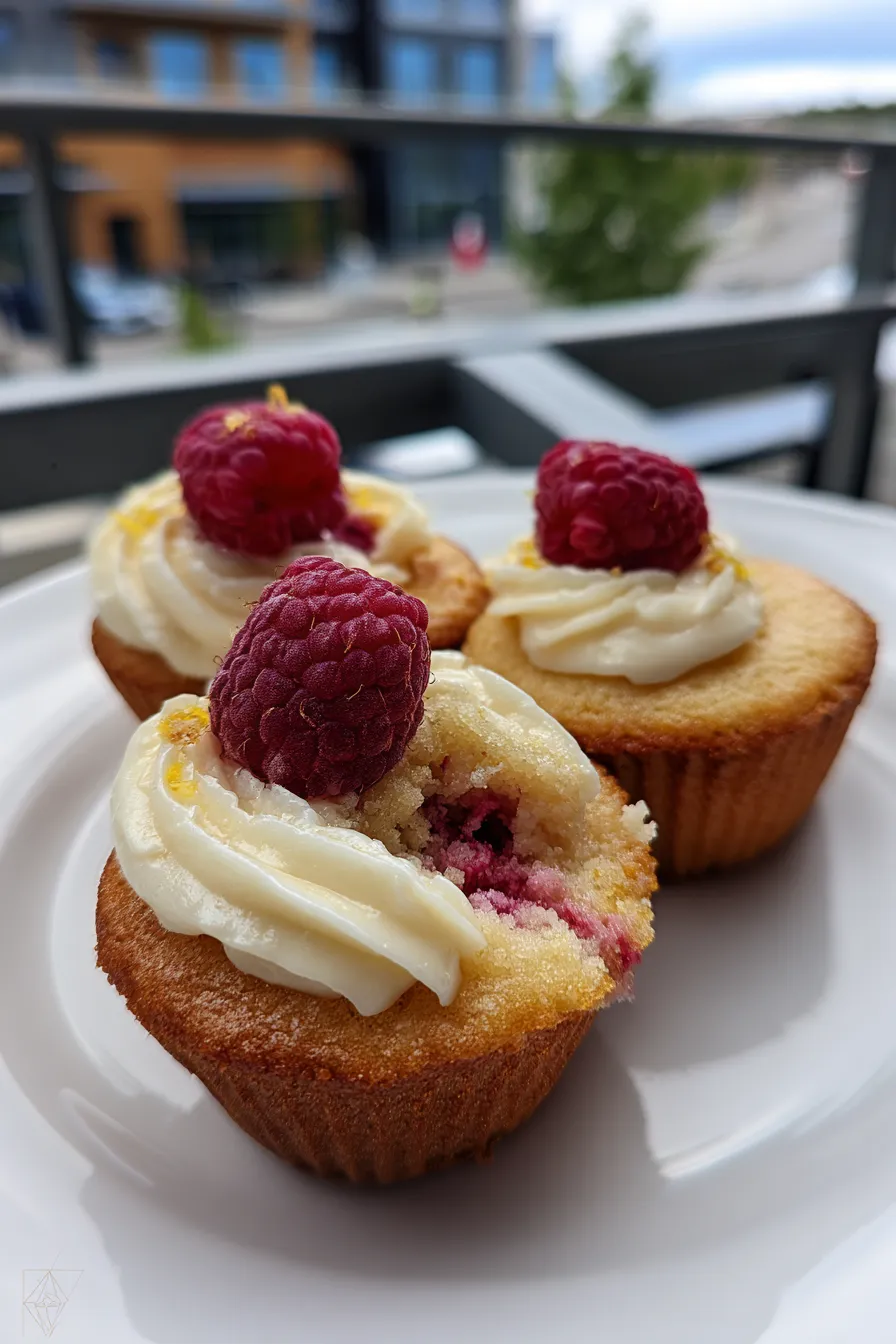 lemon raspberry cupcakes from box cake