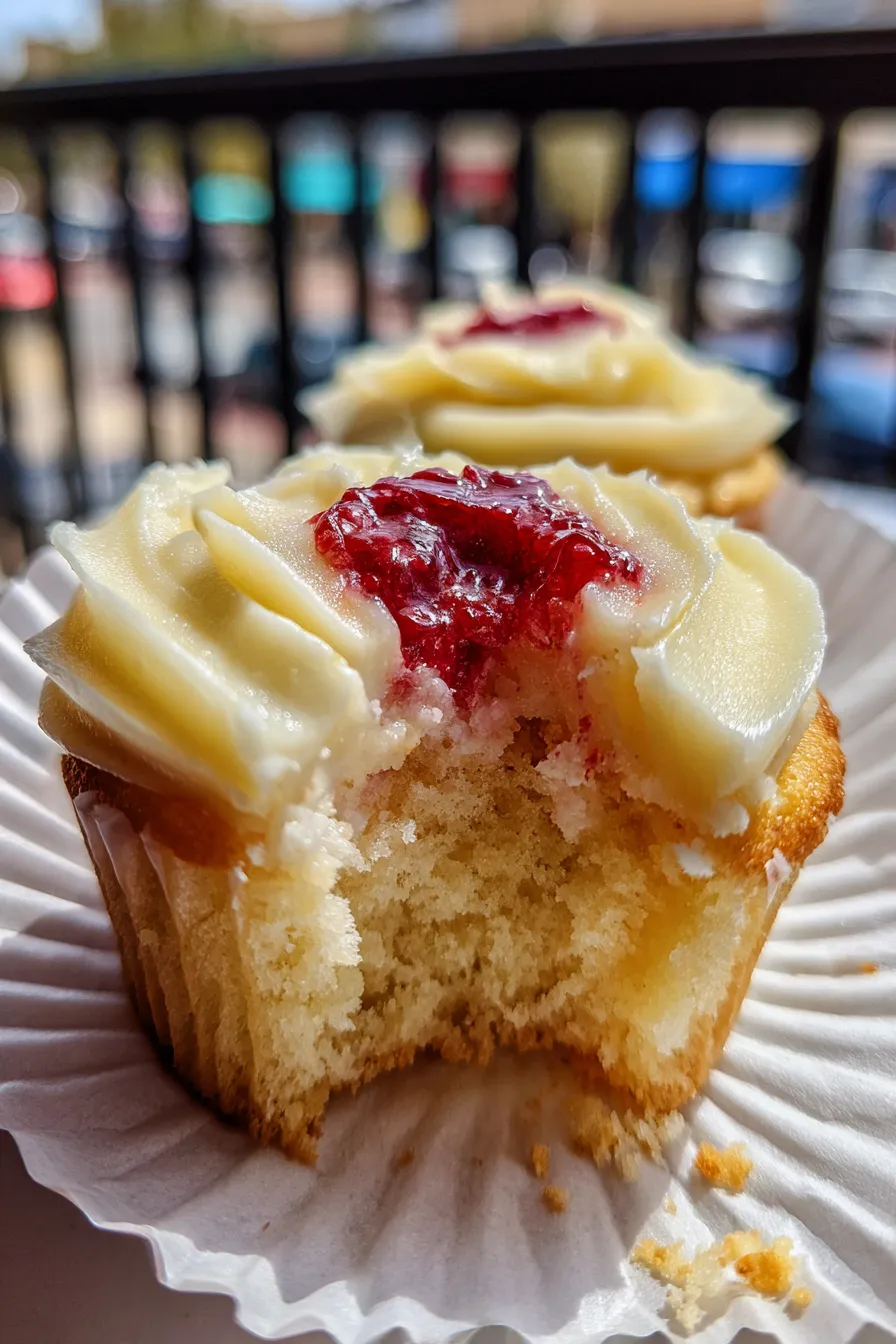 lemon raspberry cupcakes from box cake