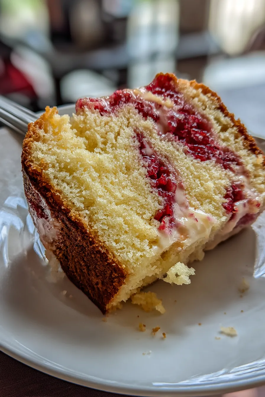 lemon raspberry swirl cake