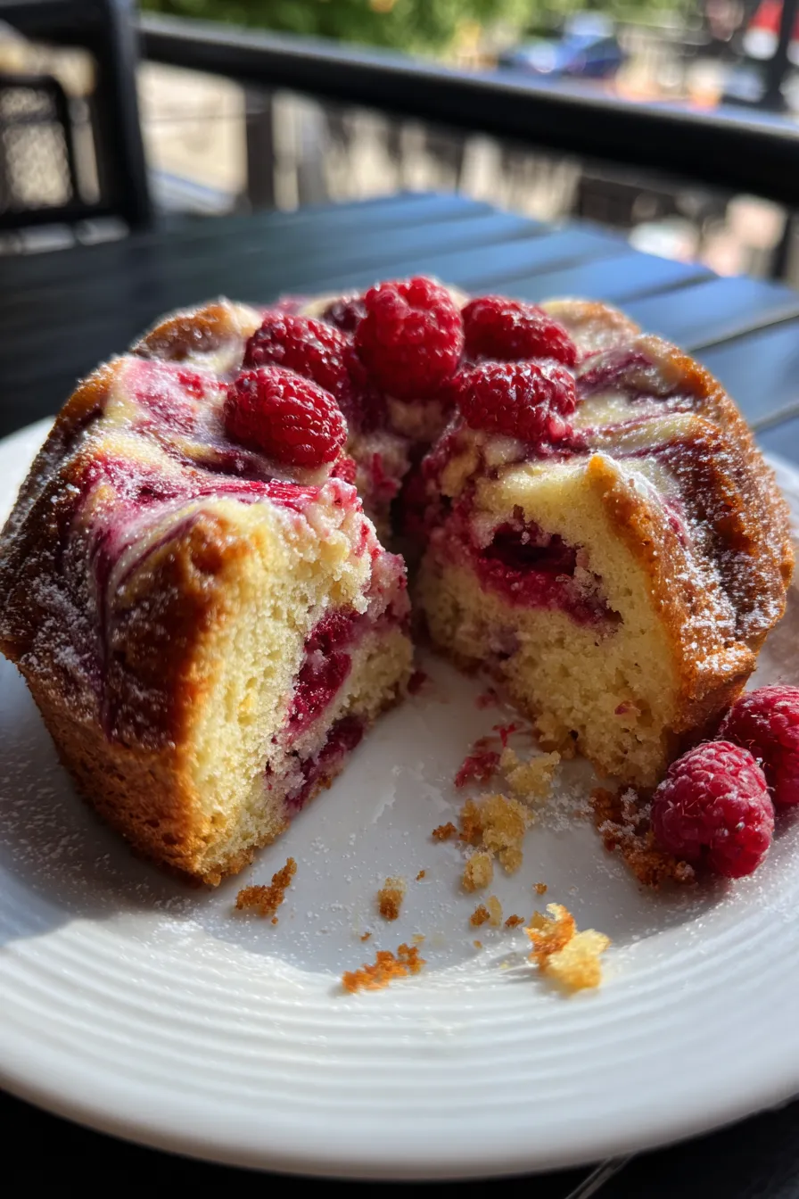 lemon raspberry swirl cake