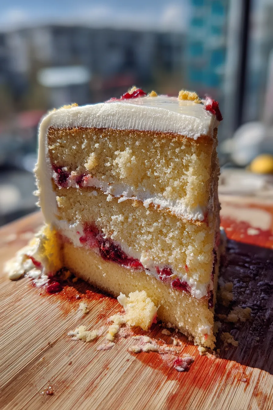 lemon raspberry wedding cake