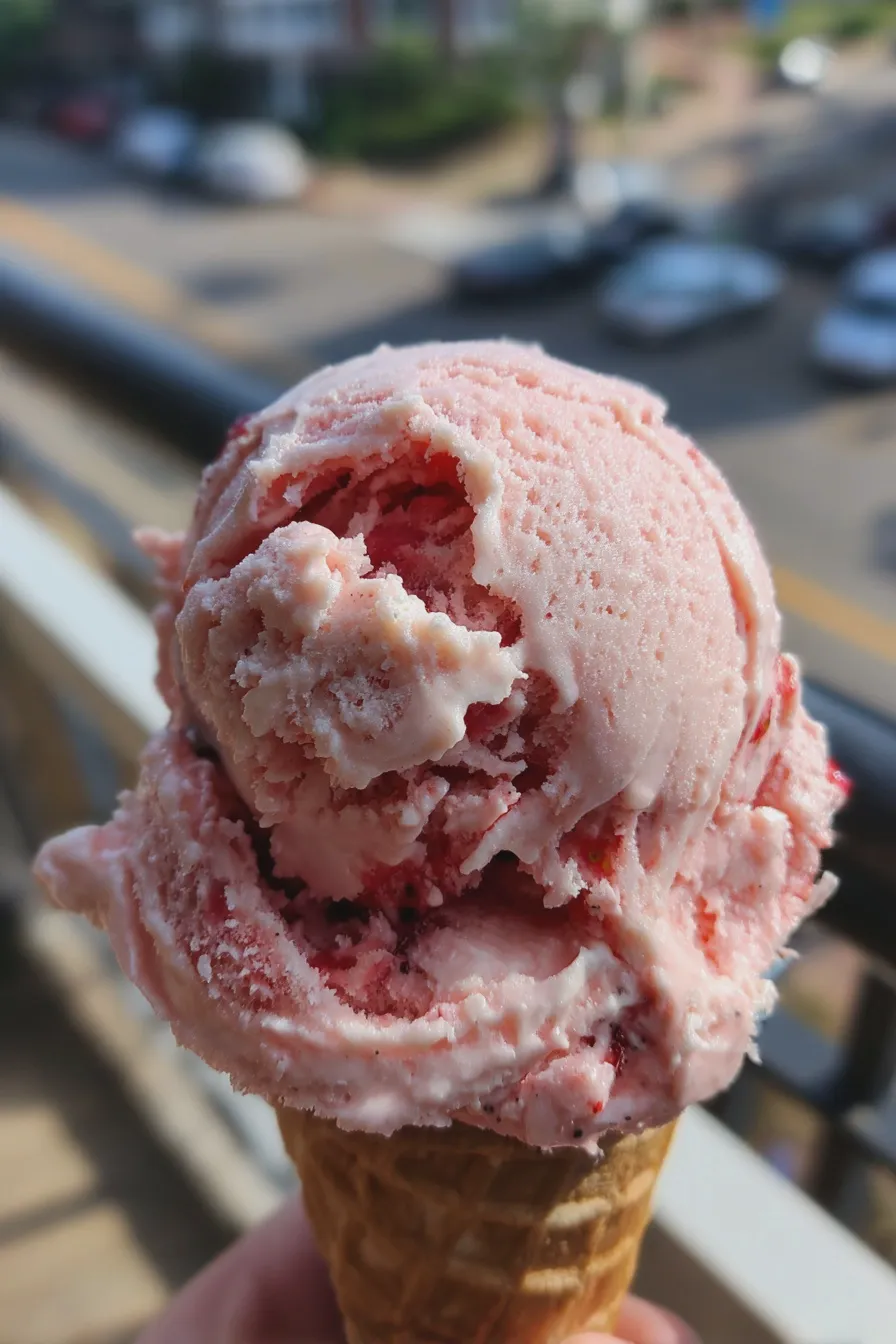 no churn strawberry ice cream